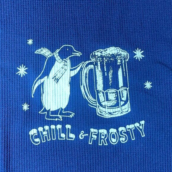 Lucky Brand Chill & Frosty Textured Sleep Shirt Sz M - Picture 5 of 12